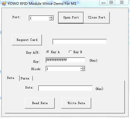 高頻RFID模塊Wince演示程序